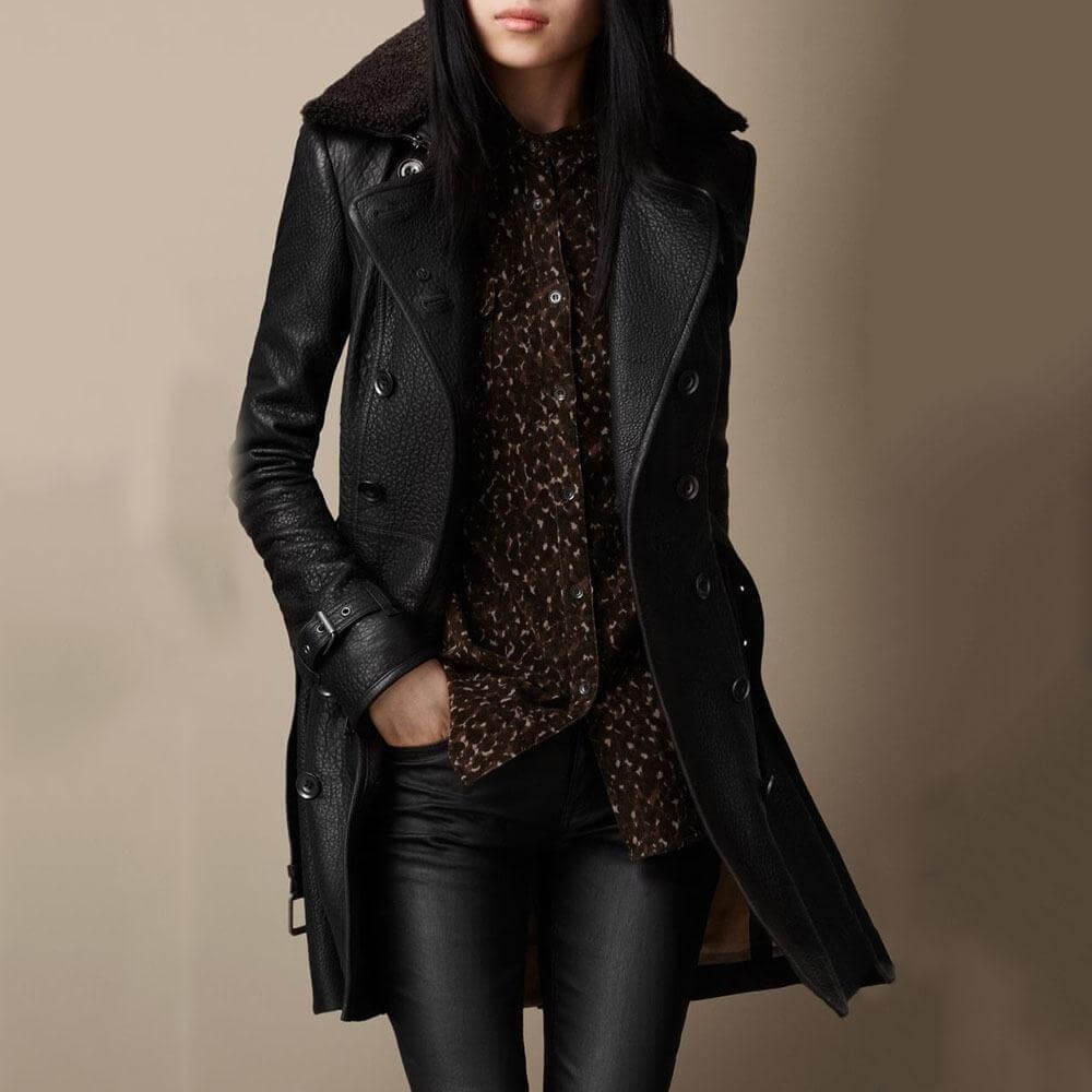 Claudine | Refined Leather Coat