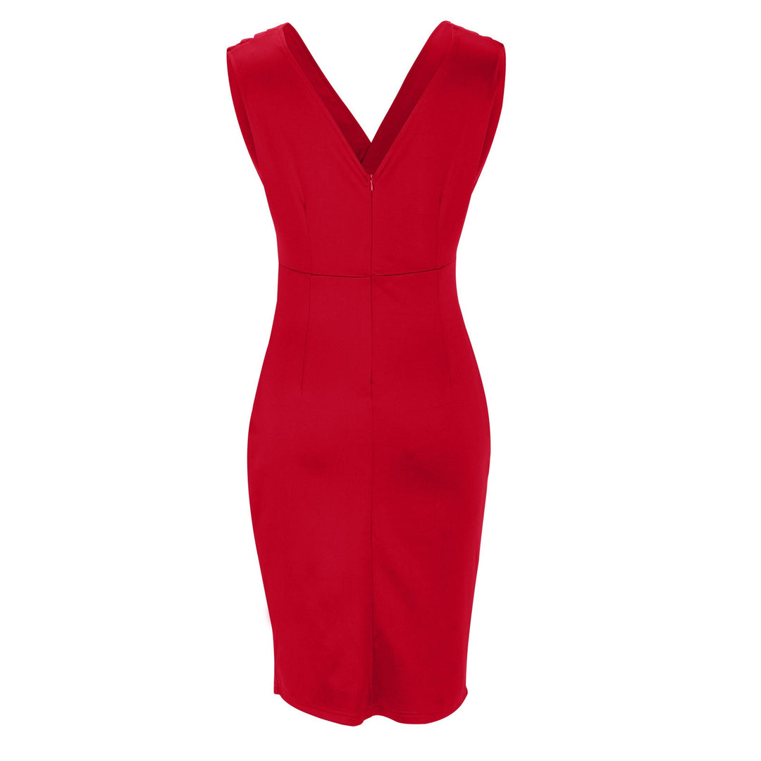 Bella | Fitted Dress with V-Neck and Slit