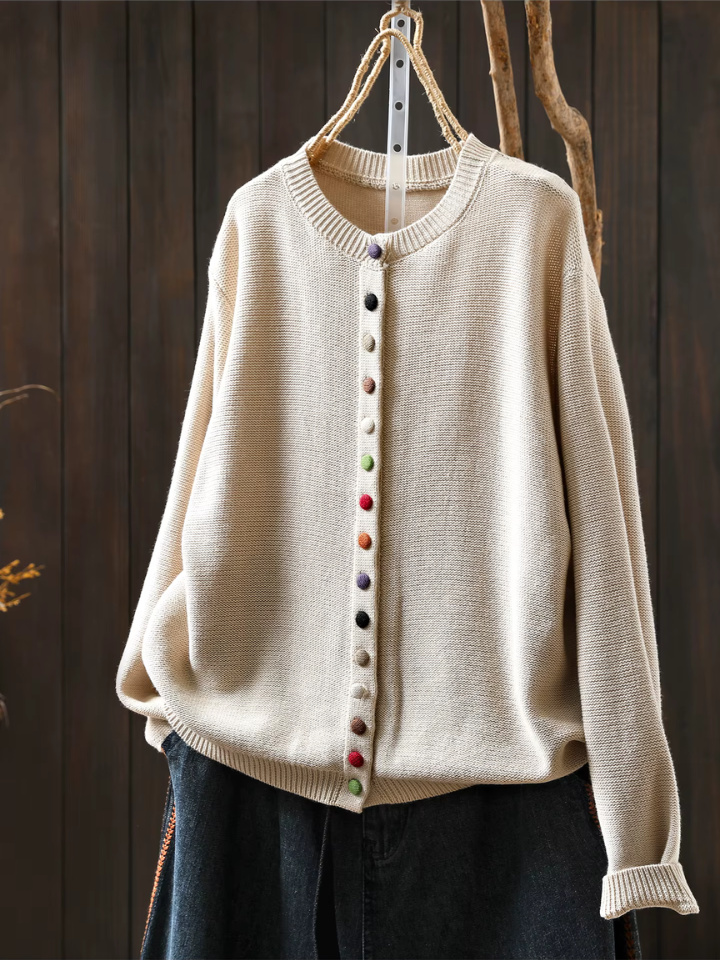 Hellen | Colored Button Cardigan