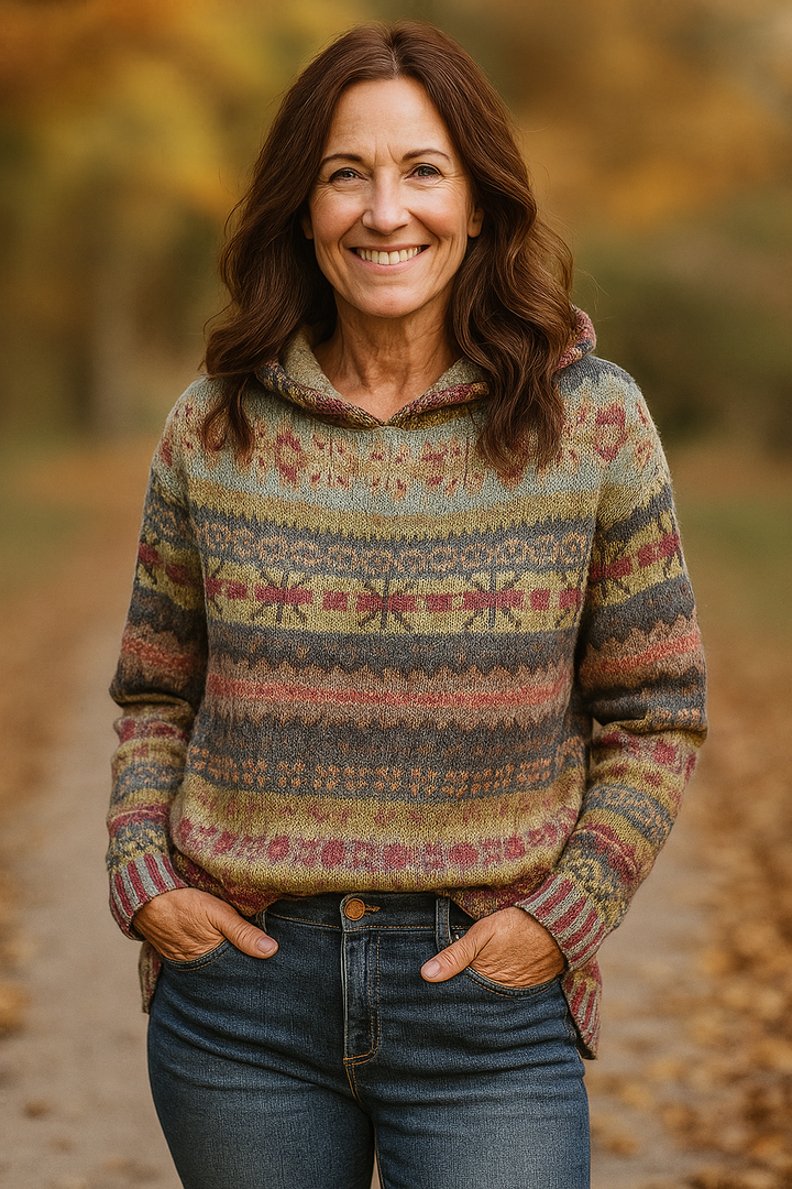 Julia | Timeless patterned hoodie