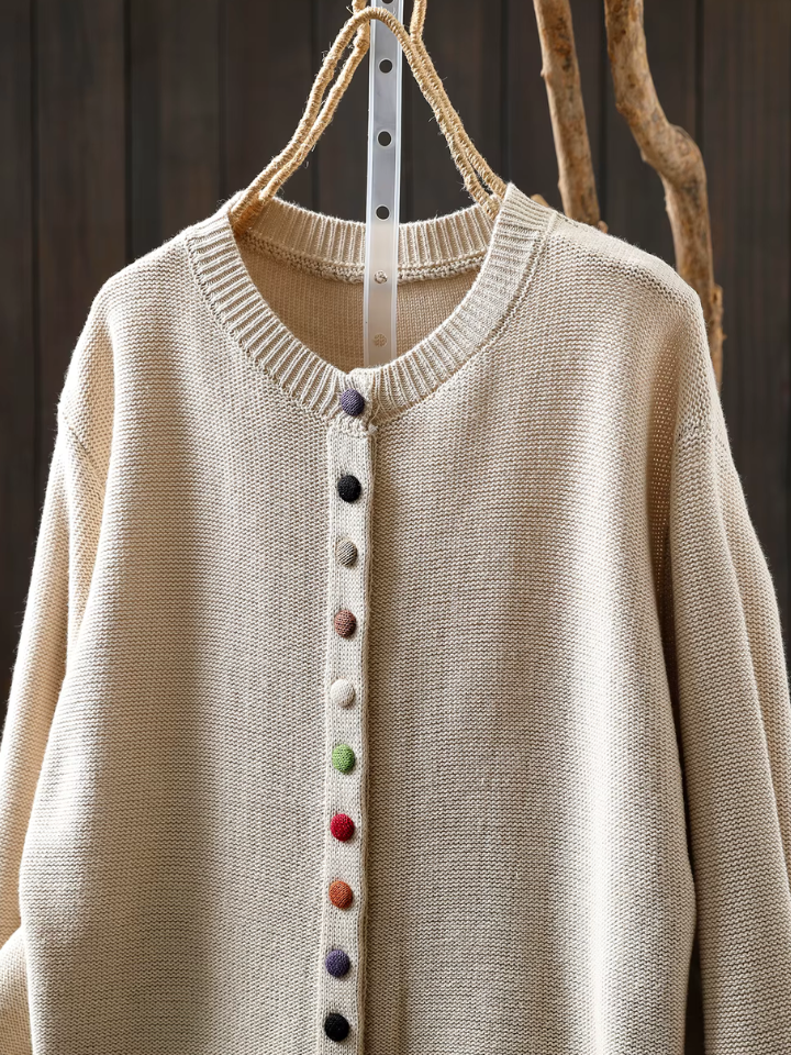 Hellen | Colored Button Cardigan