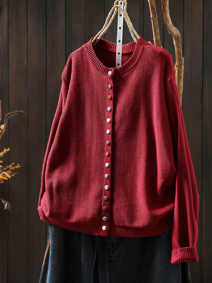 Hellen | Colored Button Cardigan