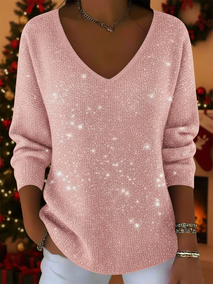 Stella | Festive Ladies' Jumper with V-Neck