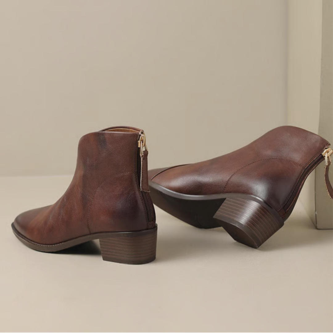 Camilla | Luxury Ankle Boots with Low Heel