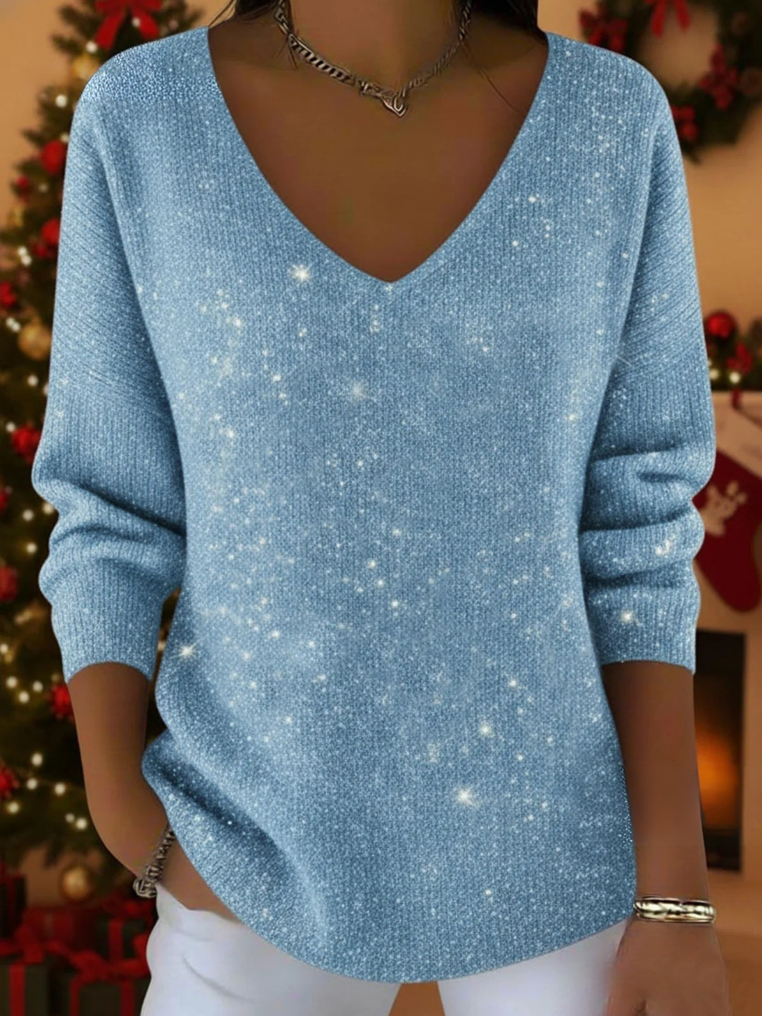 Stella | Festive Ladies' Jumper with V-Neck