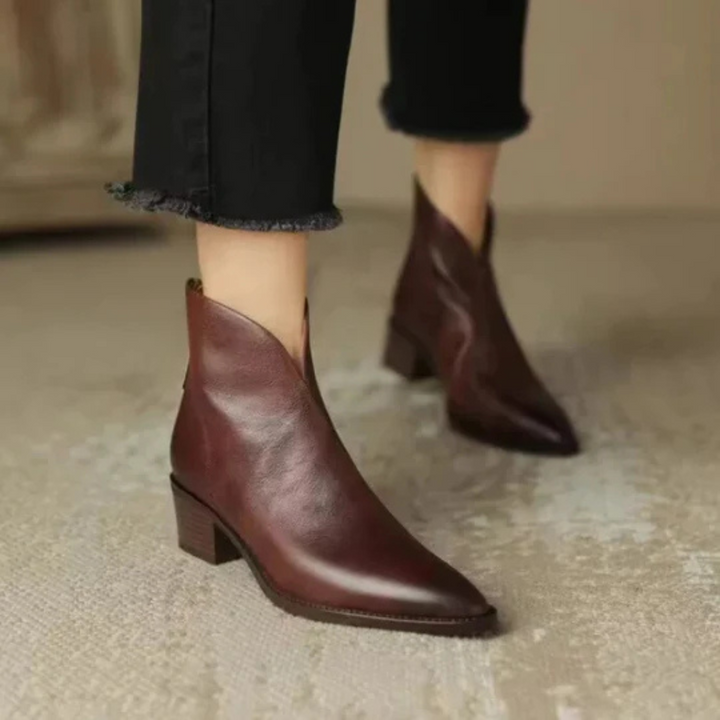 Camilla | Luxury Ankle Boots with Low Heel