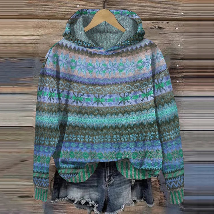 Julia | Timeless patterned hoodie