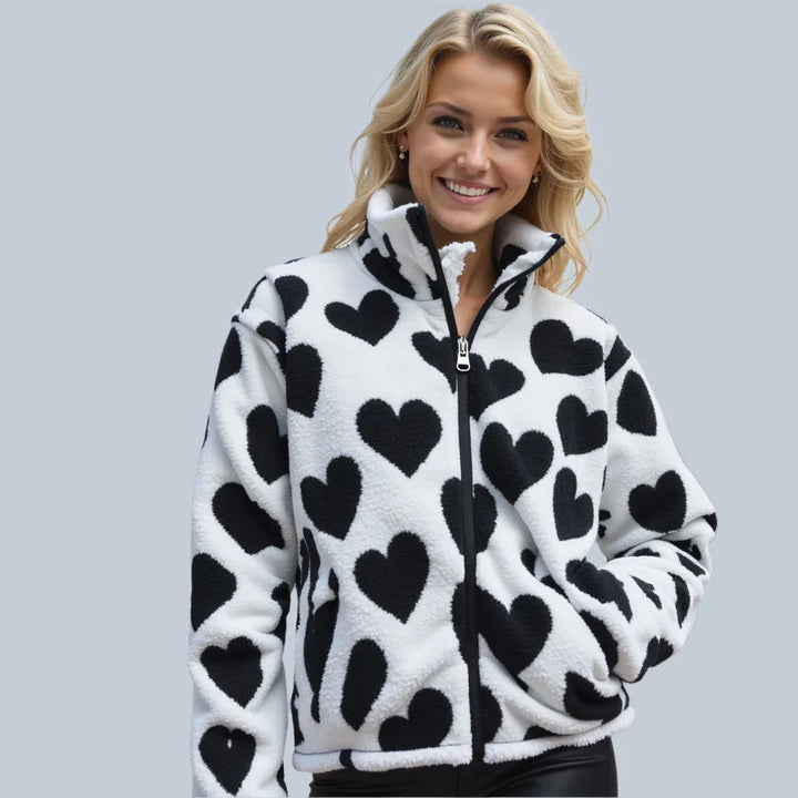 Diana | Reversible Heart-Print Comfort Jacket