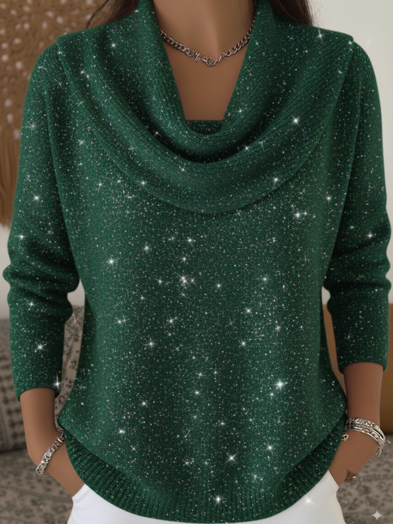 Willy | Glittering Sweater with Decorative Collar