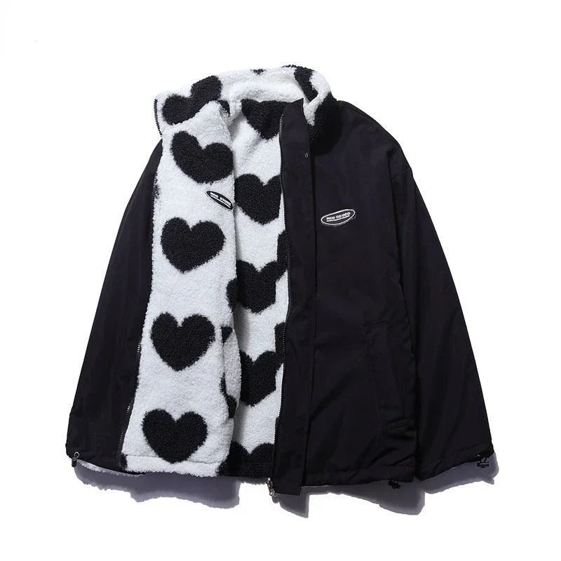 Diana | Reversible Heart-Print Comfort Jacket