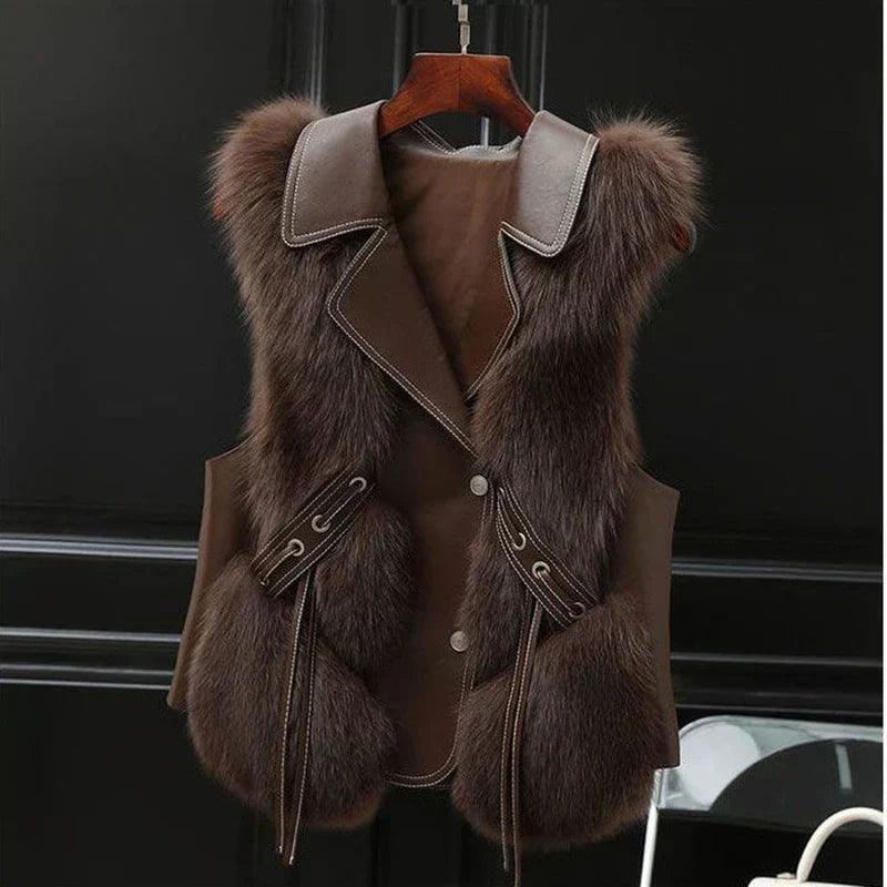 Mary | Elegant Leather Gilet