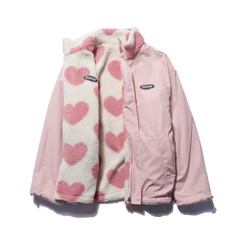 Diana | Reversible Heart-Print Comfort Jacket