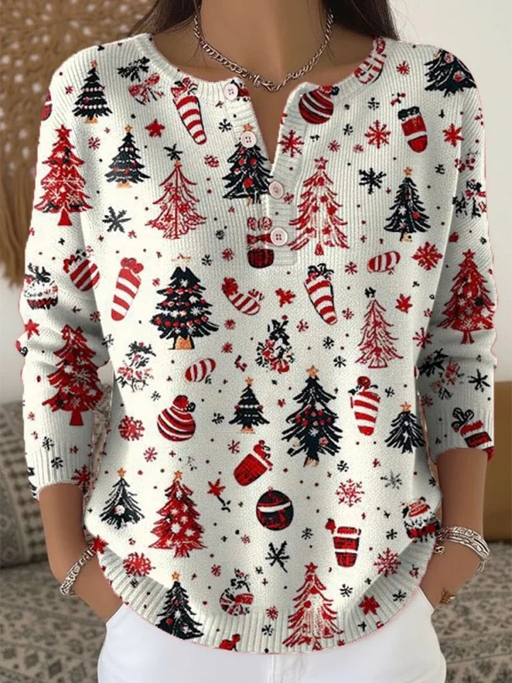 Hailey | Christmas jumper with buttons