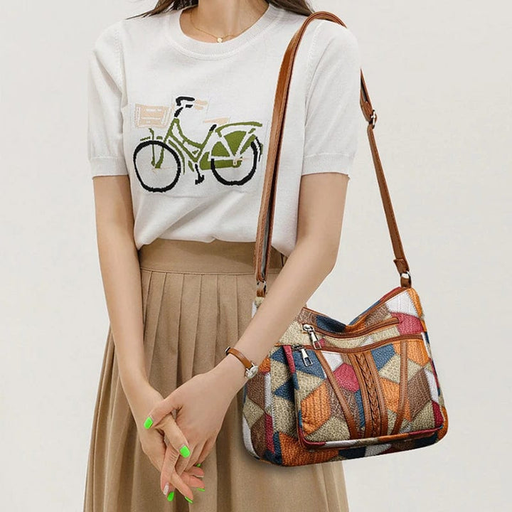 Liyah | Mosaic Leather Handbag