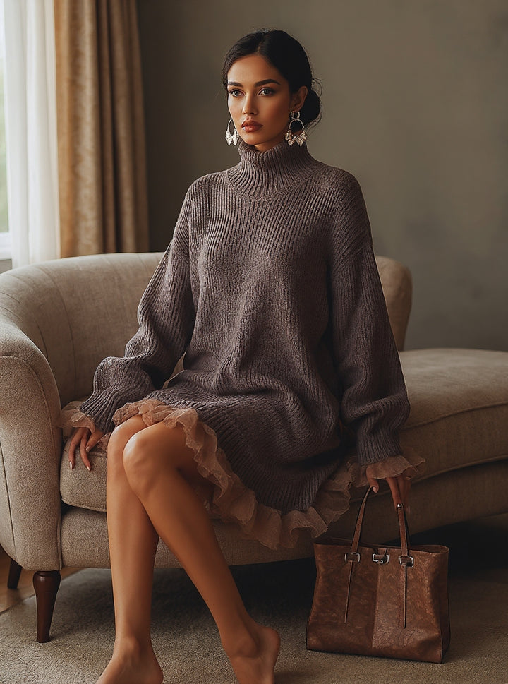 Nina | Ruffled Knit Dress