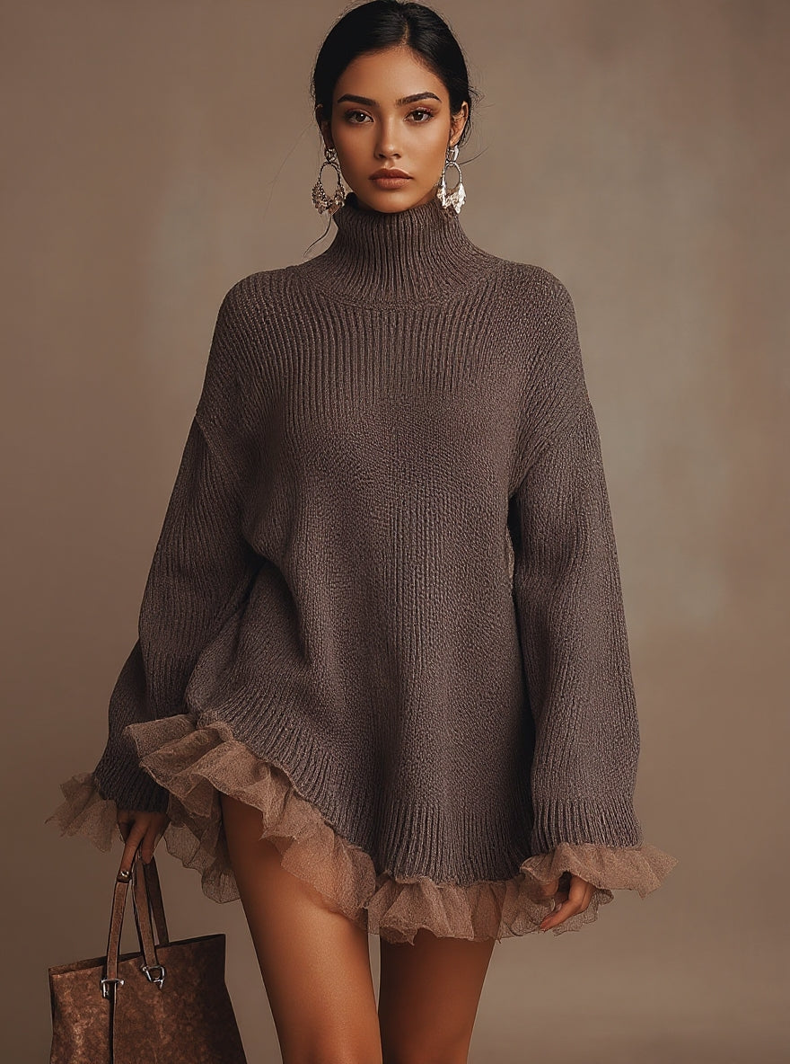 Nina | Ruffled Knit Dress