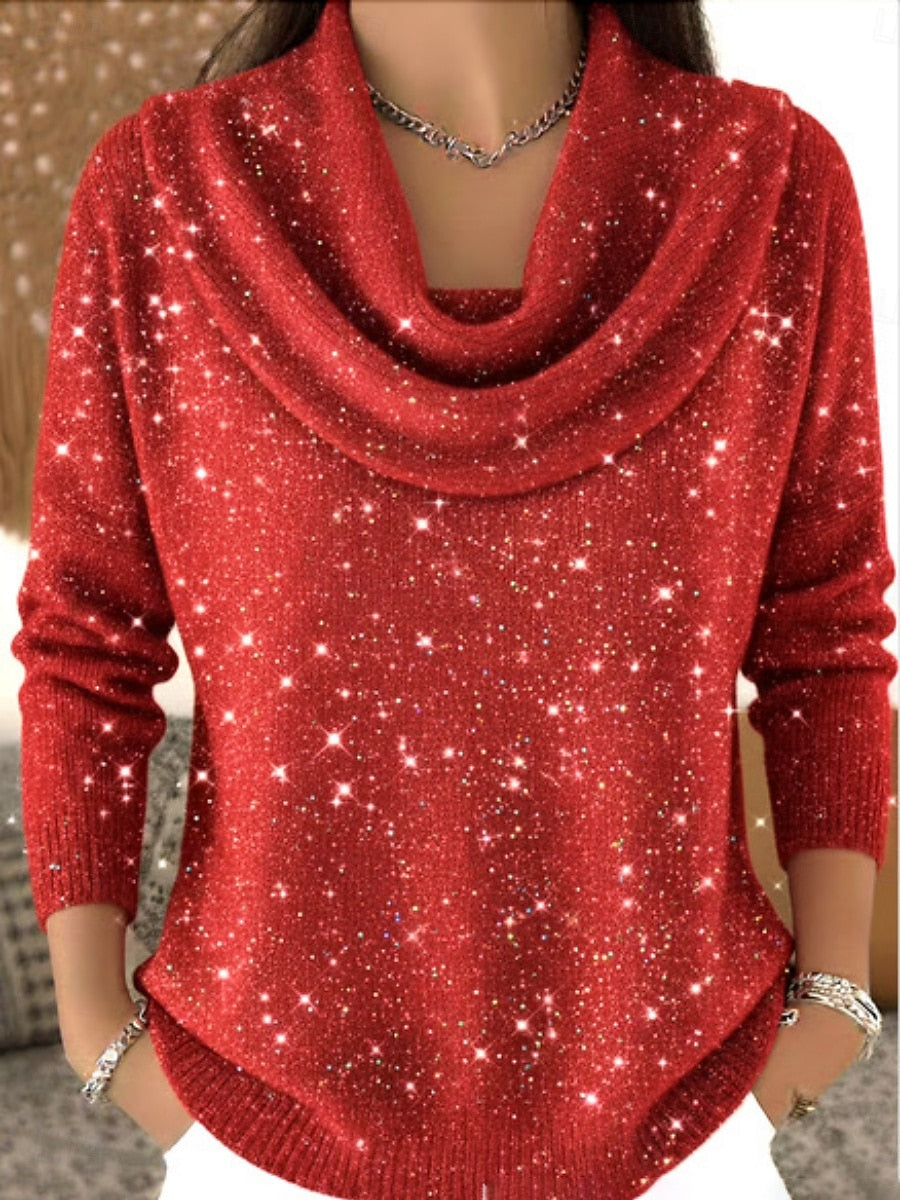 Willy | Glittering Sweater with Decorative Collar