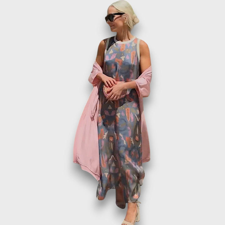 Sophia – Maxi dress with cardigan