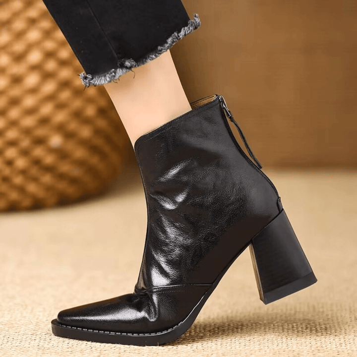 Claire | Luxury Ankle Boots with Mid Heel